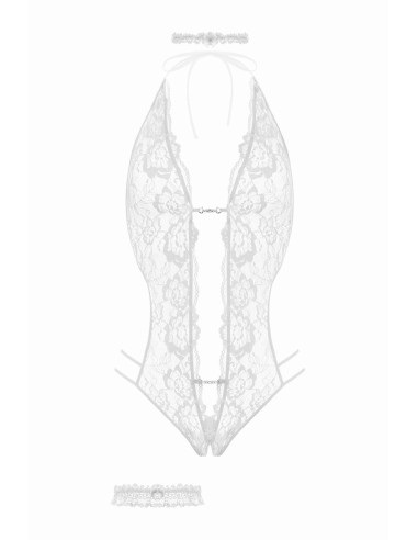 Ensemble body ouvert Renee blanc - Christine