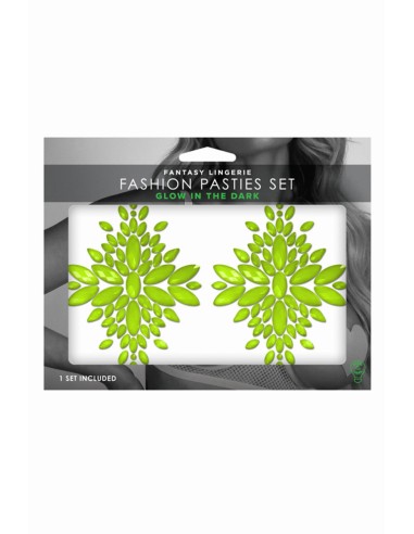 Cache-tétons vert phosphorescent - Glow