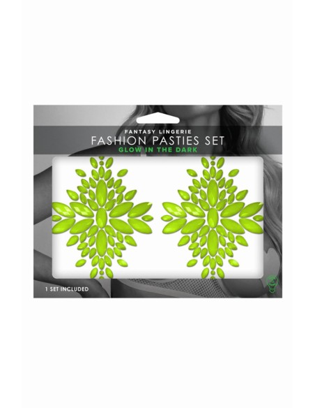 Cache-tétons vert phosphorescent - Glow