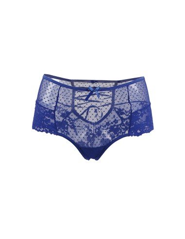 Tanga sexy bleu à laçage