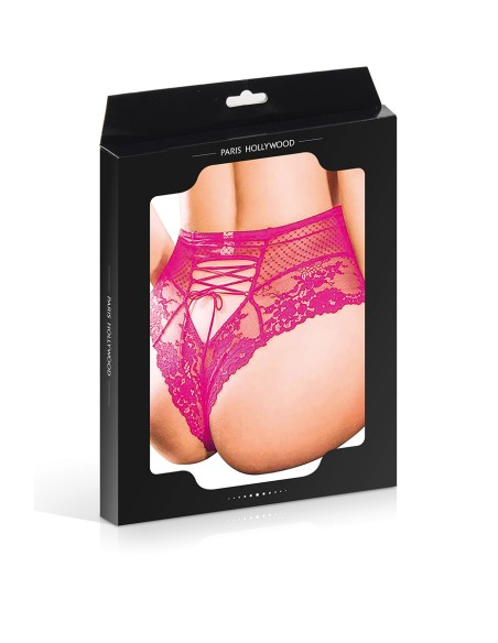 Tanga sexy rose à laçage