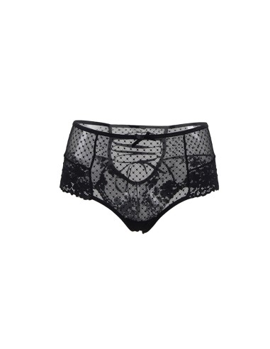 Tanga sexy noir à laçage