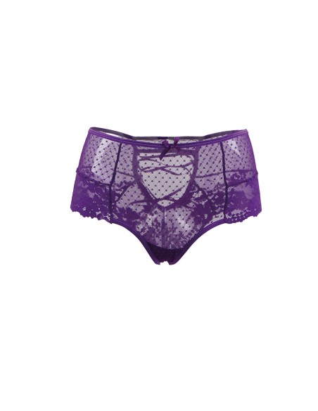 Tanga sexy pourpre à laçage