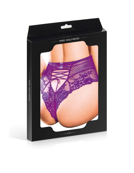 Tanga sexy pourpre à laçage