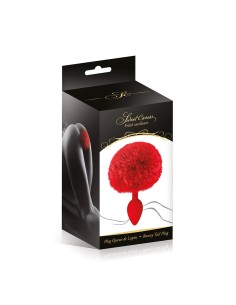 Plug queue de lapin - rouge 2