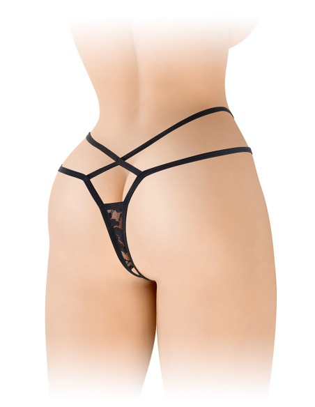 String ouvert Mylene - noir