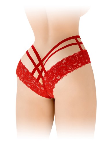 Tanga ouvert Anne - rouge