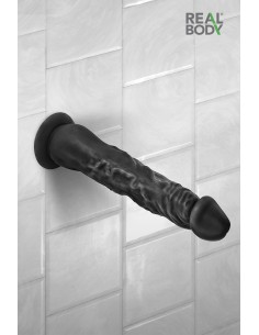 Gode réaliste 21 cm noir  - Real Justin 2