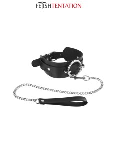 Collier avec anneau & laisse - Fetish Tentation