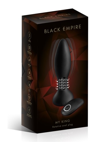 Plug anal à billes rotatives télécommandé - Black Empire
