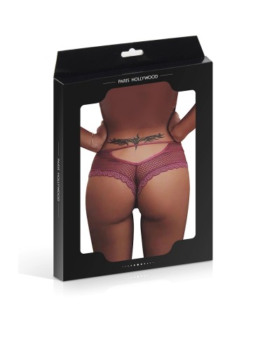 Tanga bordeaux dentelle - Paris Hollywood