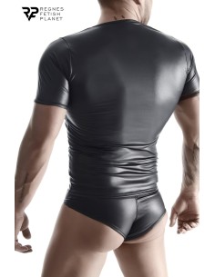T-shirt wetlook noir - Regnes 2