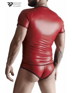 T-shirt wetlook rouge - Regnes 2