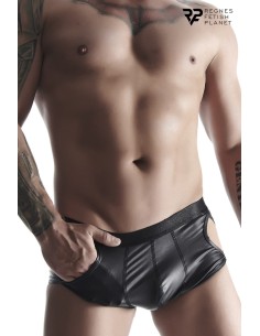 Shorty ouvert noir wetlook - Regnes 2