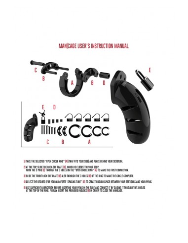 Cage de chasteté 11,5cm ManCage 03 noir