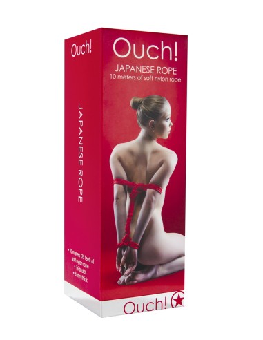 Corde de bondage Japonais 10m rouge - Ouch