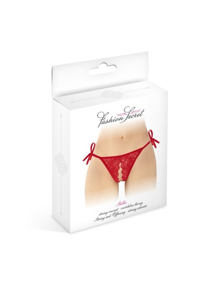 String rouge ouvert à nouer Stella - Fashion Secret
