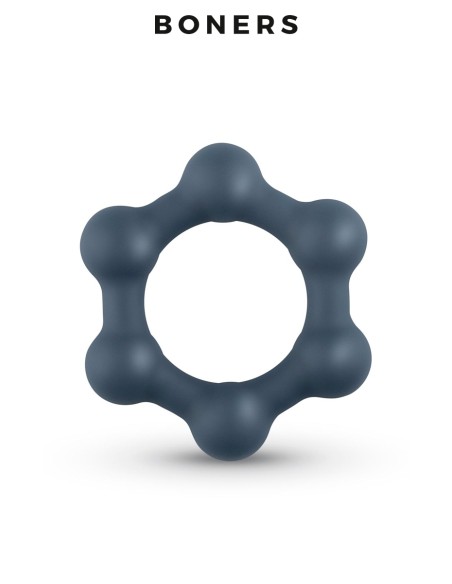 Cockring Hexagonal avec billes en acier - Boners