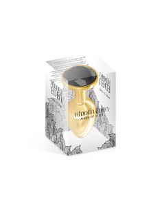 Plug bijou aluminium or et noir S - Hidden Eden 2