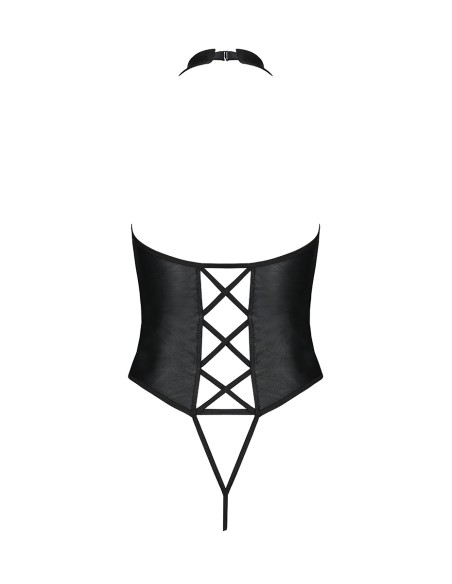 Body ouvert faux cuir Nancy - Passion