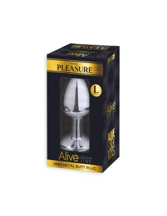 Plug métal bijou rose L - Alive 2