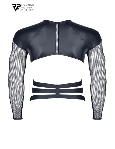 T-shirt harnais wetlook et maille - Regnes