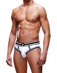 Slip ouvert blanc et noir - Prowler