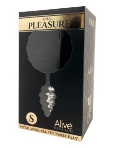 Plug métal Fluffy Twist S noir - Alive 2