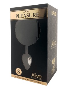 Plug métal Fluffy S noir - Alive 2
