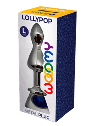 Plug bijou Lollypop bleu L - Wooomy