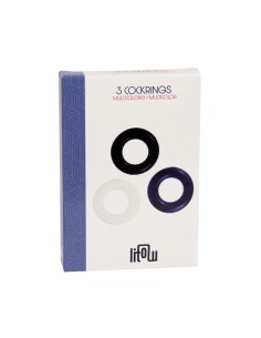 Set 3 Cockrings multicolore - Litolu 2