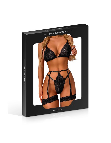 Ensemble 3 pièces en dentelle noir
