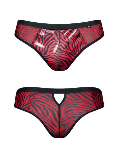 Slip type brésilien zébré rouge et noir - Regnes