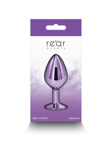 Plug bijou aluminium chromé violet M
