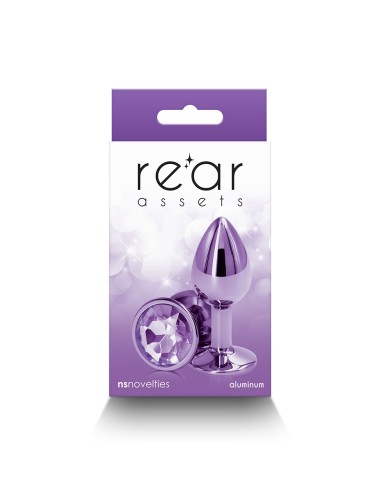 Plug bijou aluminium chromé violet S