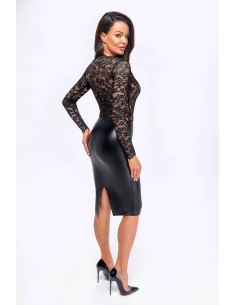 Robe Euphoria F295 wetlook et dentelle 2