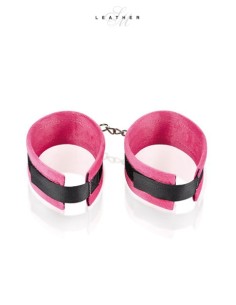 Menottes de chevilles rose et noir 2