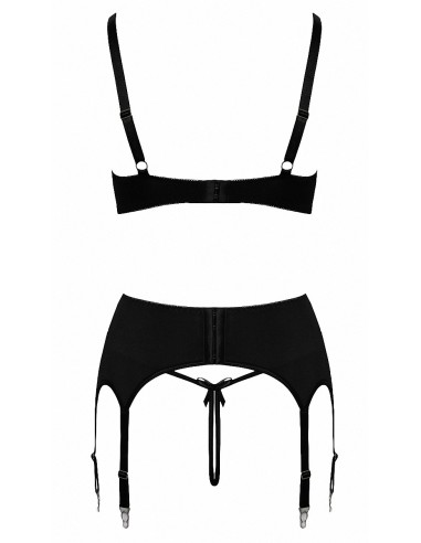 Ensemble coquin ouvert 3 pièces gris - Cottelli Lingerie
